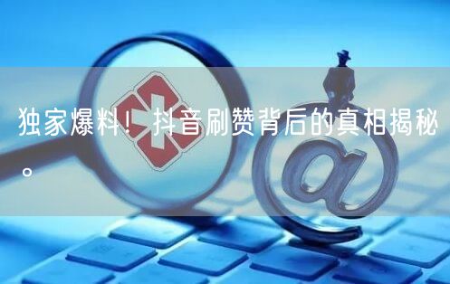 独家爆料!抖音刷赞背后的真相揭秘。