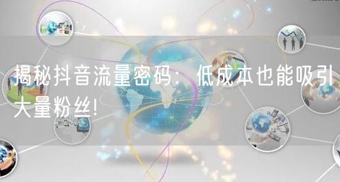 揭秘抖音流量密码:低成本也能吸引大量粉丝!