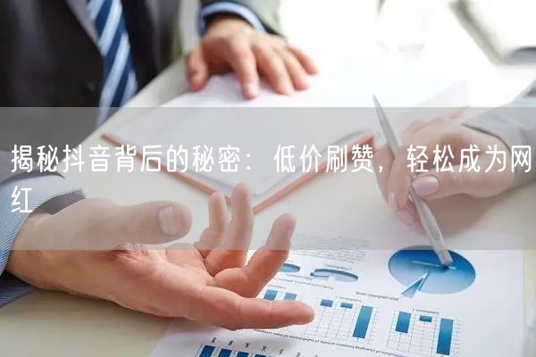 揭秘抖音背后的秘密:低价刷赞,轻松成为网红