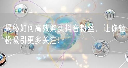揭秘如何高效购买抖音粉丝，让你轻松吸引更多关注！