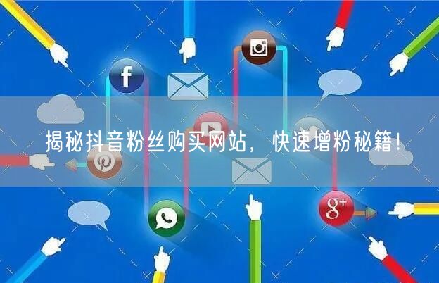 揭秘抖音粉丝购买网站,快速增粉秘籍!