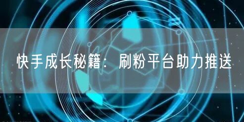 快手成长秘籍:刷粉平台助力推送