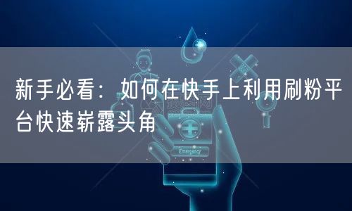 新手必看:如何在快手上利用刷粉平台快速崭露头角