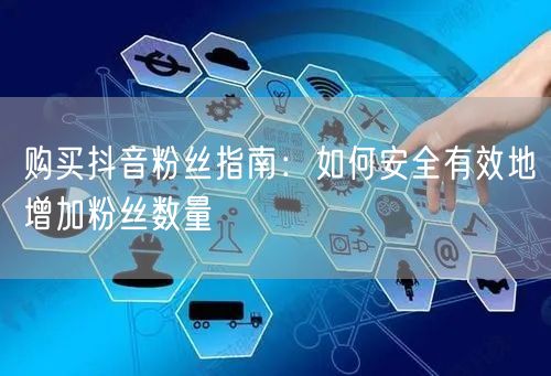 购买抖音粉丝指南:如何安全有效地增加粉丝数量