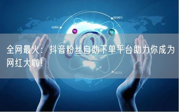 全网最火:抖音粉丝自助下单平台助力你成为网红大咖!