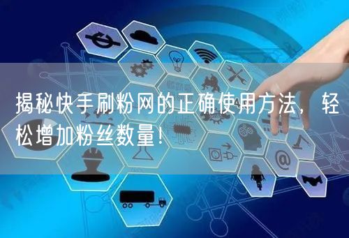 揭秘快手刷粉网的正确使用方法,轻松增加粉丝数量!