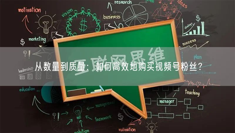 从数量到质量:如何高效地购买视频号粉丝?