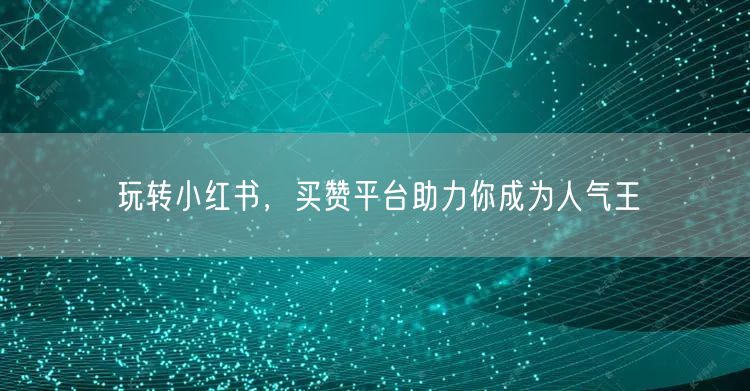玩转小红书,买赞平台助力你成为人气王
