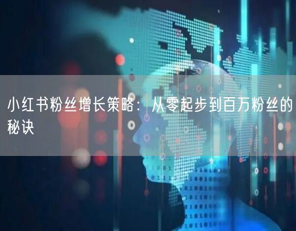 小红书粉丝增长策略:从零起步到百万粉丝的秘诀
