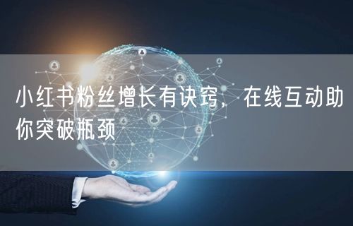 小红书粉丝增长有诀窍,在线互动助你突破瓶颈