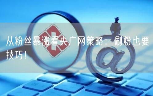 从粉丝暴涨看央广网策略:刷粉也要技巧!