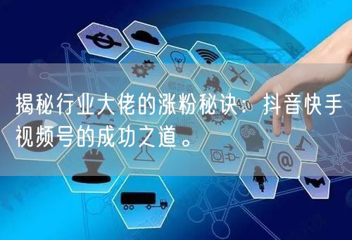 揭秘行业大佬的涨粉秘诀:抖音快手视频号的成功之道。