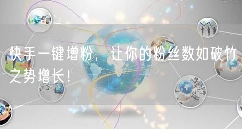快手一键增粉,让你的粉丝数如破竹之势增长!
