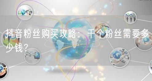 抖音粉丝购买攻略:千个粉丝需要多少钱?