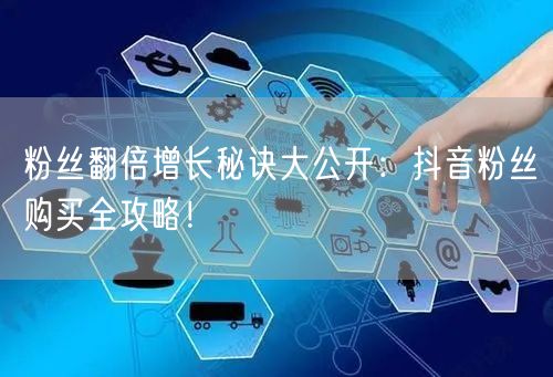 粉丝翻倍增长秘诀大公开：抖音粉丝购买全攻略！
