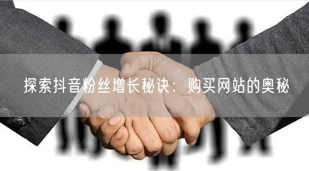 探索抖音粉丝增长秘诀:购买网站的奥秘