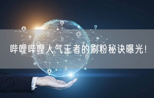 哔哩哔哩人气王者的刷粉秘诀曝光！