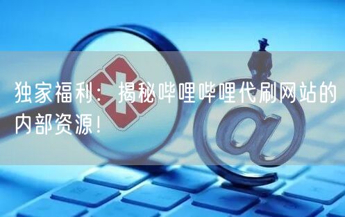 独家福利：揭秘哔哩哔哩代刷网站的内部资源！