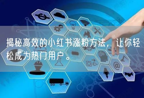 揭秘高效的小红书涨粉方法,让你轻松成为热门用户。