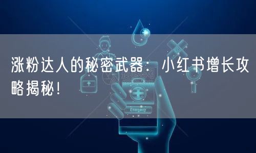 涨粉达人的秘密武器：小红书增长攻略揭秘！