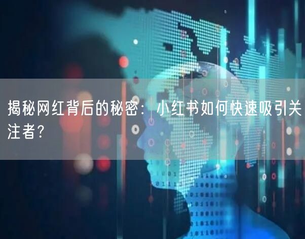 揭秘网红背后的秘密:小红书如何快速吸引关注者?