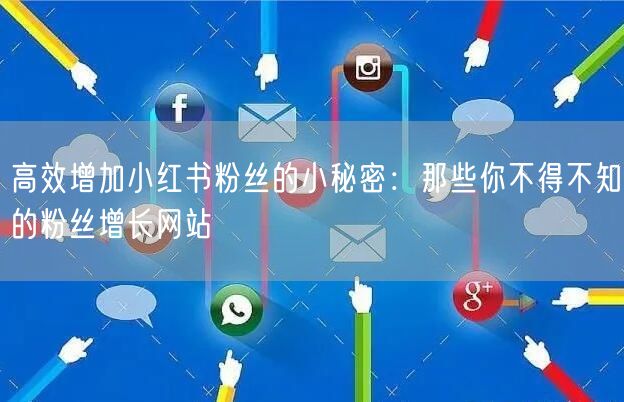 高效增加小红书粉丝的小秘密：那些你不得不知的粉丝增长网站