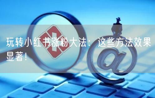 玩转小红书涨粉大法:这些方法效果显著!