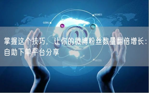 掌握这个技巧,让你的微博粉丝数量翻倍增长:自助下单平台分享