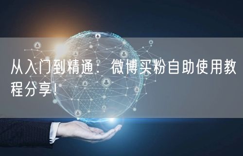从入门到精通:微博买粉自助使用教程分享!