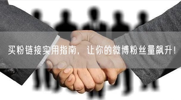 买粉链接实用指南，让你的微博粉丝量飙升！