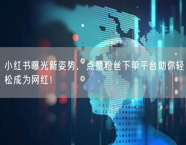 小红书曝光新姿势,点赞粉丝下单平台助你轻松成为网红!