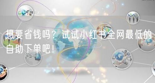 想要省钱吗?试试小红书全网最低的自助下单吧!