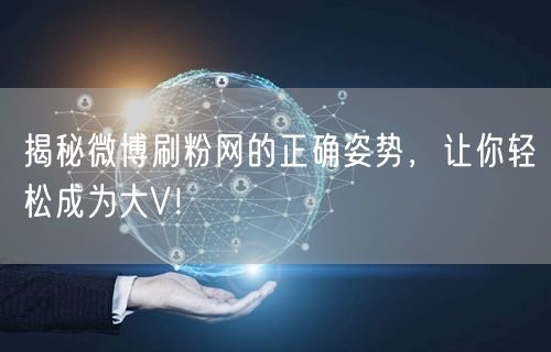 揭秘微博刷粉网的正确姿势,让你轻松成为大V!