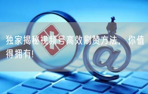 独家揭秘视频号高效刷赞方法,你值得拥有!