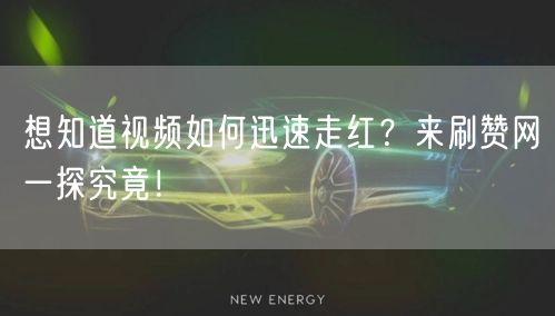 想知道视频如何迅速走红?来刷赞网一探究竟!