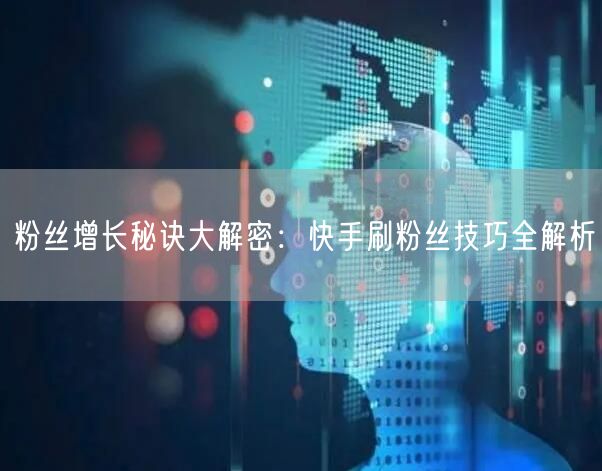 粉丝增长秘诀大解密:快手刷粉丝技巧全解析