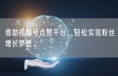 借助视频号点赞平台,轻松实现粉丝增长梦想。