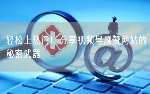轻松上热门!分享视频号刷赞网站的秘密武器