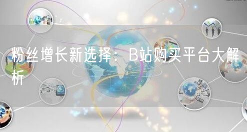 粉丝增长新选择:B站购买平台大解析