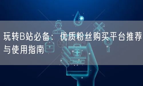 玩转B站必备:优质粉丝购买平台推荐与使用指南