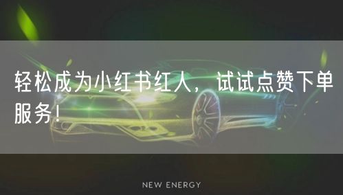 轻松成为小红书红人，试试点赞下单服务！