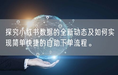 探究小红书数据的全新动态及如何实现简单快捷的自助下单流程。
