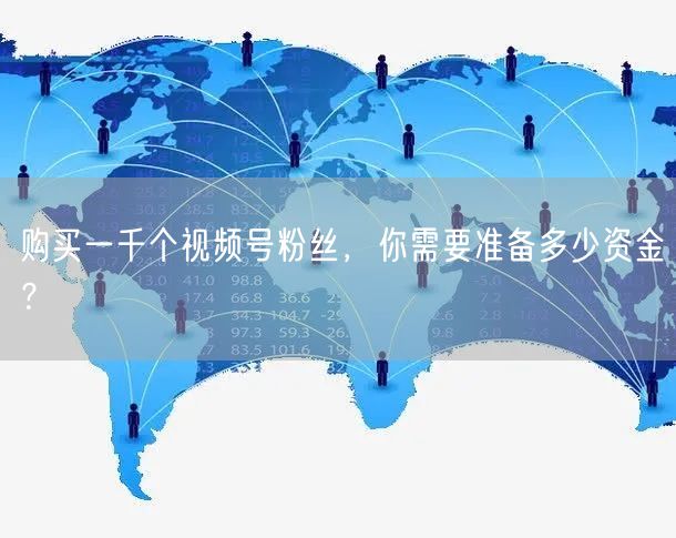 购买一千个视频号粉丝，你需要准备多少资金？
