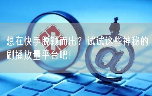 想在快手脱颖而出?试试这些神秘的刷播放量平台吧!