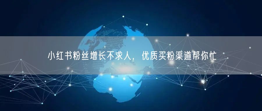 小红书粉丝增长不求人,优质买粉渠道帮你忙