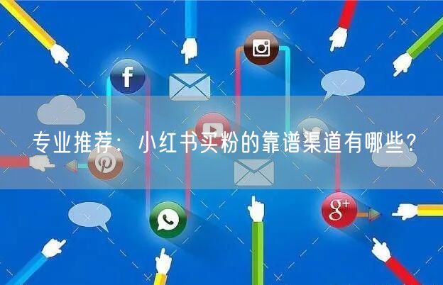 专业推荐:小红书买粉的靠谱渠道有哪些?