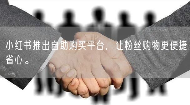 小红书推出自助购买平台,让粉丝购物更便捷省心。