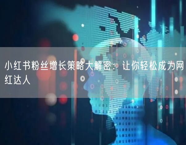 小红书粉丝增长策略大解密:让你轻松成为网红达人