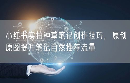 小红书实拍种草笔记创作技巧，原创原图提升笔记自然推荐流量