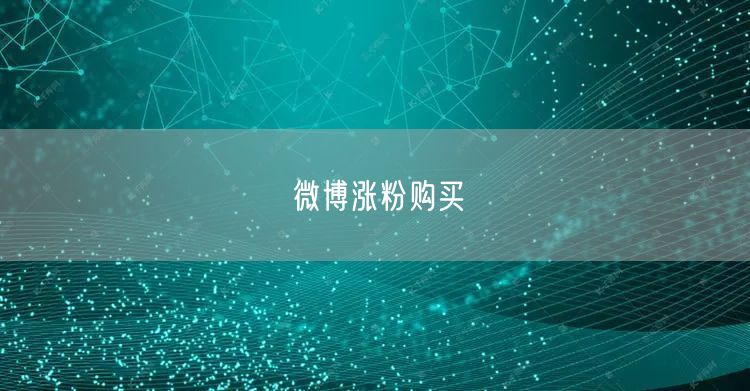 微博涨粉购买